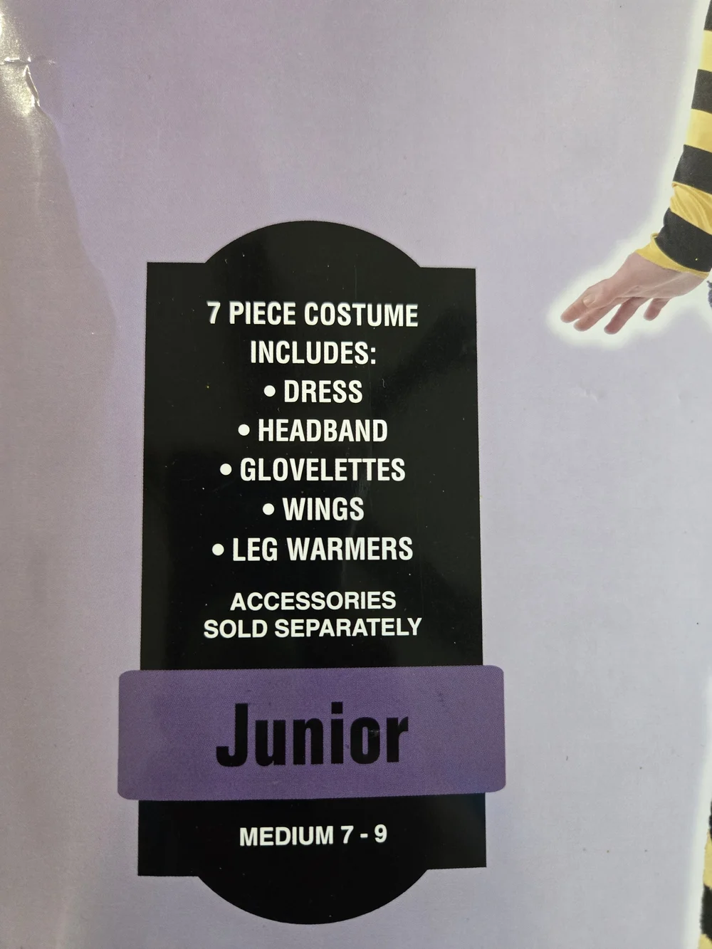 Costumes USA Sweet Bee 7-Piece Bumblebee Costume Junior Medium 7-9